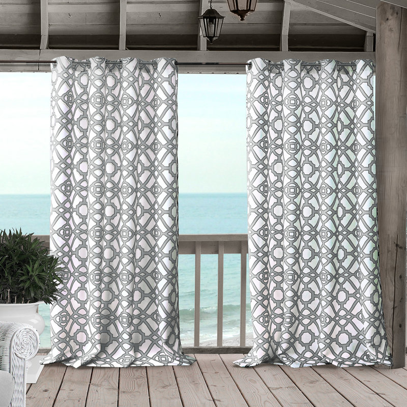 Prasad Room Darkening Single Curtain Panel, 50" W x 108" L, Gray