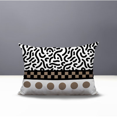 Kixie Abstract Reversible Indoor/Outdoor Rectangle Pillow