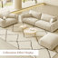 Coussin modulaire en polyester blanc cassé-988548641