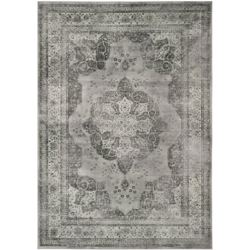 Moura Oriental Viscose Area Rug, Rectangle 201 x 279 cm