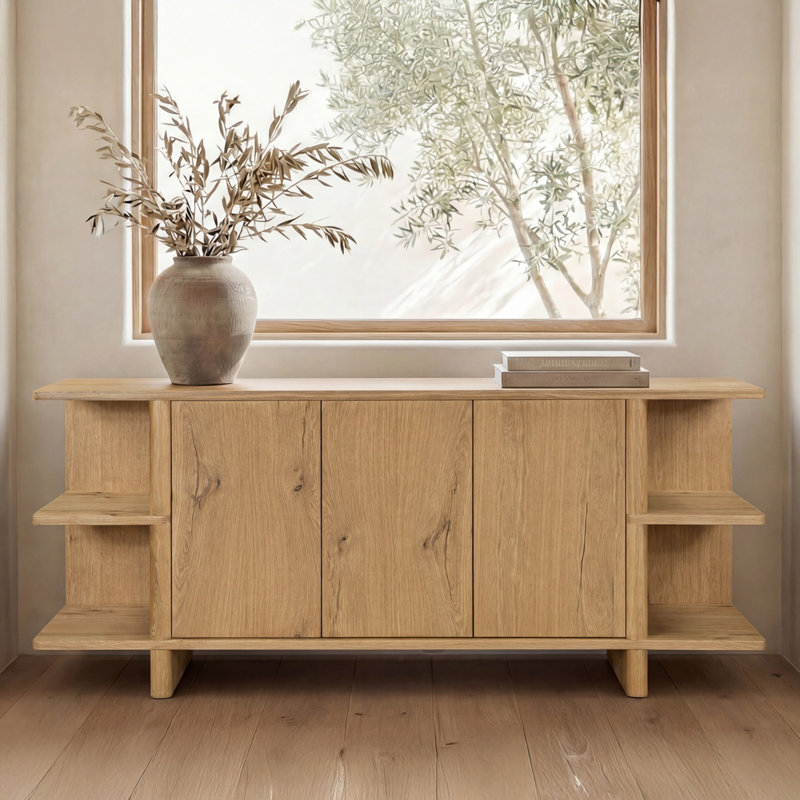 Casey Sideboard Rustic Oak, Brown
