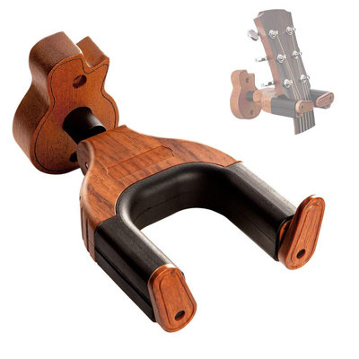 Guitar Wall Mount, Auto Lock Guitar Wall Hanger, Hard Wood Base In Guitar Shape Guitar Hook, Guitar Holder -  Rebrilliant, 38F99E5D74F44A46B35372C2F6D5EB5E