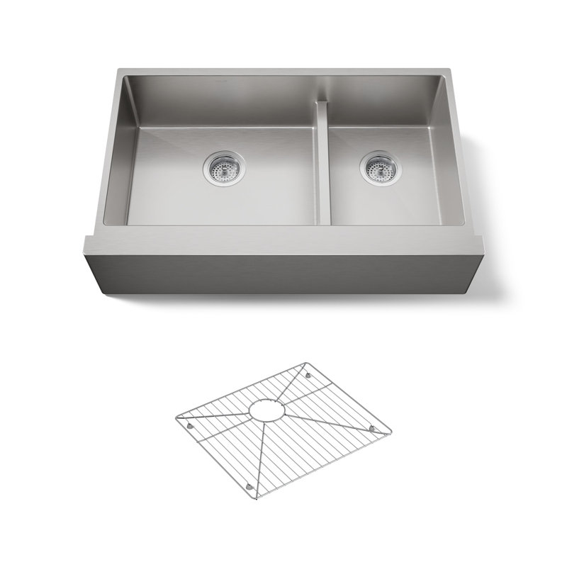 Strive 35.5" x 21.25 Self-Trimming SmartDivide Undermount Double-Bowl Kitchen Sink