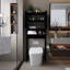 Support de rangement polyvalent pour la toilette et les salles de bain indépendantes, conception peu encombrante en noir