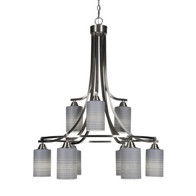 Lustre 9 lumières avec verre de 4 po Michell Paramount