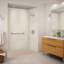 Base de douche de remplacement pour baignoire avec drain de bout 60 po x 36 po Transolor Trimslate Plus-115485238