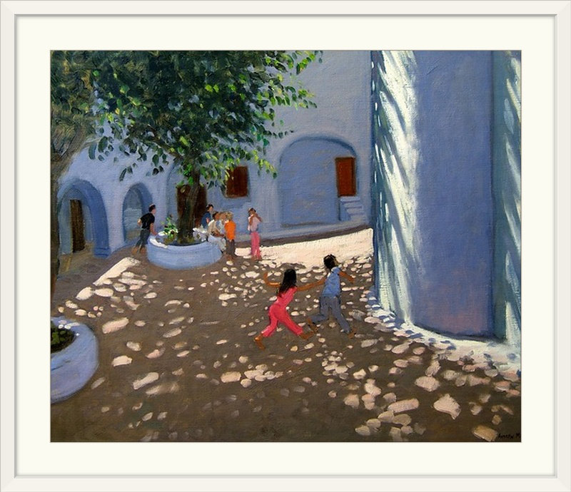 Anmoore Print, 32" H x 38" W x 1" D, White Framed