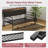 Twin Daybed With Trundle, Metal Day Bed Frame With Upholstered Storage Headboard And Charging Station, Heavy Duty Sofa Bed With Twin Trundle For Living Room, Bedroom And Guest Room