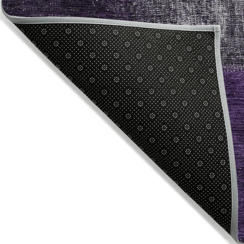 Tapis intérieur lavable 9 pi x 12 pi aubergine mauve et lilas