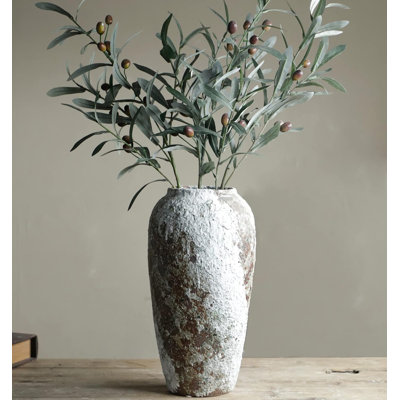 Rustic Ceramic Floor Vase, Handmade Farmhouse Decor For Living Room, Entryway, Table Centerpieces, Wedding, And Gifts