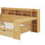 Wooden full size daybed with storage shelves, multi-functional bed with 2 storage drawers and study desk-1723832180