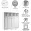 Lit escamotable horizontal 80W avec rangement supérieur en blanc 80W-1843703396-1843703397