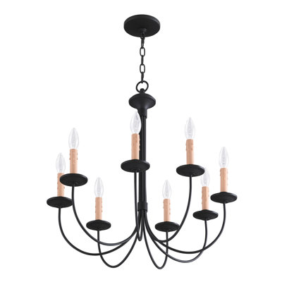 Lustre classique / traditionnel à 8 lumières de style bougie Analysia