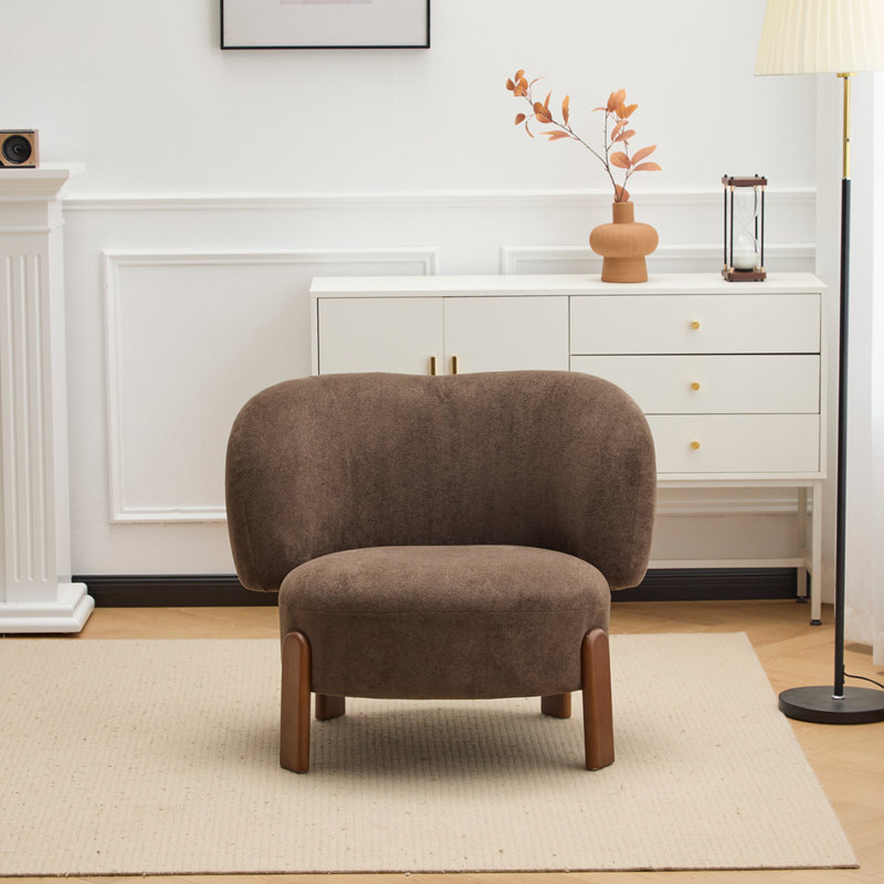 Fauteuil à oreilles Cozy, Marron foncé