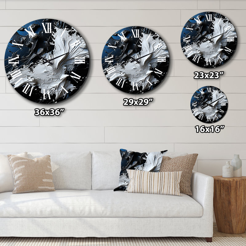 Abstrait rivière d'Euphoria I - Horloge murale peinture abstraite, Grand