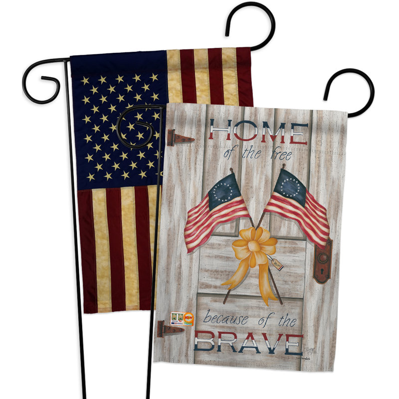 La maison des impressions décoratives de polyester de 2 côtés, 19 po x 13 po.  drapeau de jardin