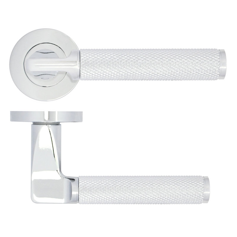 Single Dummy Door Handle, Polished Chrome