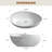 CASAINC 63" Solid Surface Freestanding Soaking Bathtub With Drain
