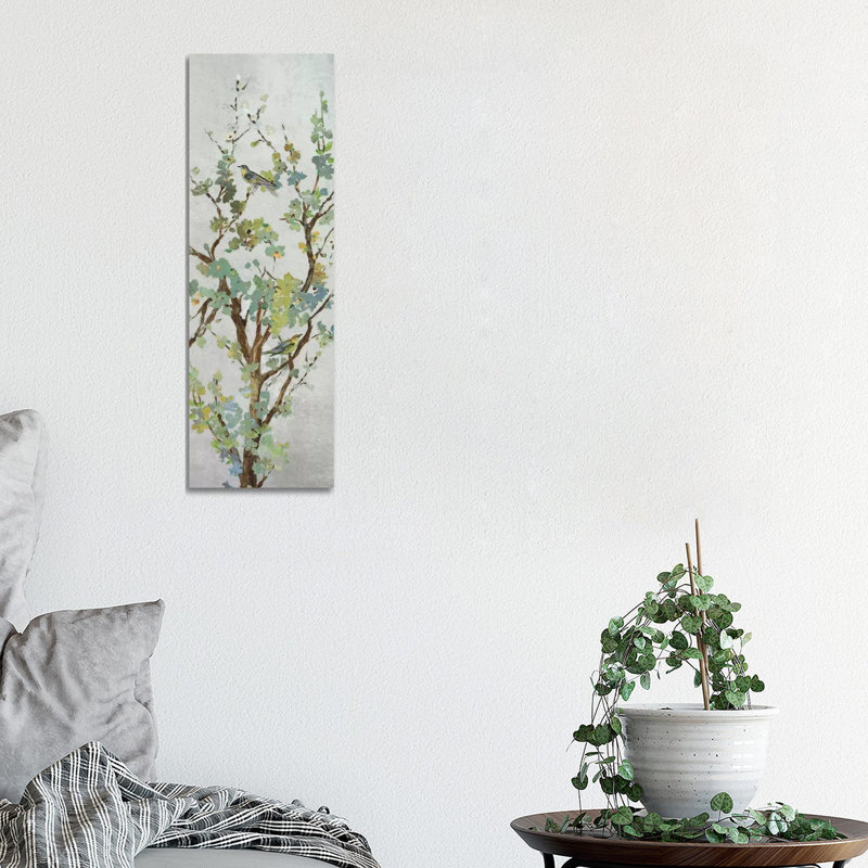 Sage Branch II by Asia Jensen - Wrapped Canvas Panoramic Painting, 121.92 cm H x 40.64 cm W x 1.91 cm D