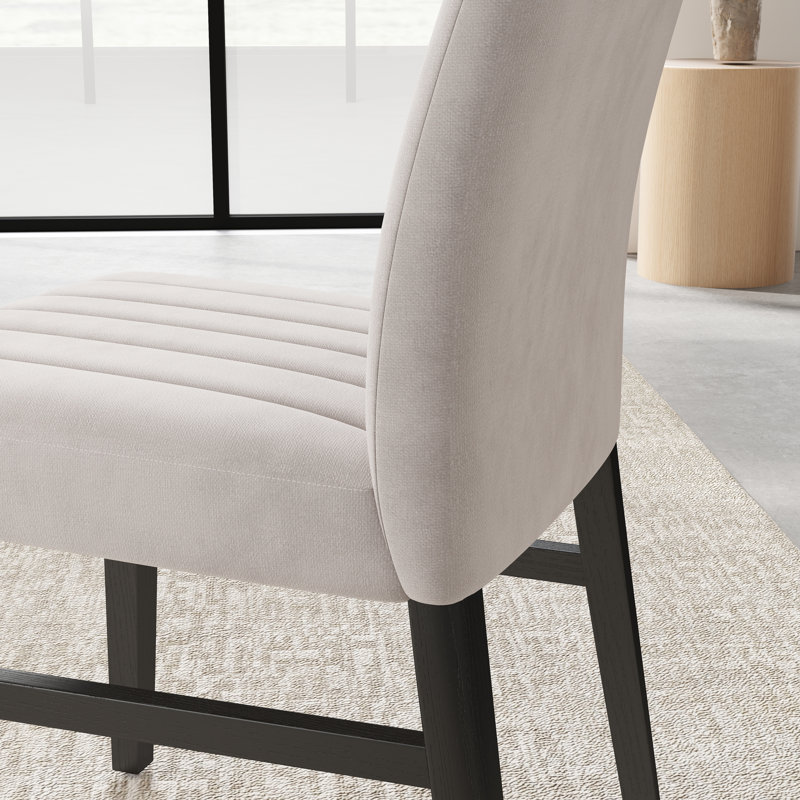 Winston Porter Vonzetta Contemporary Upholstered Dining Chairs, Set Of 2, Tan, Tanné
