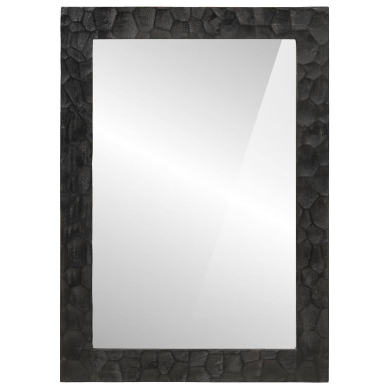 Sundee Solid Wood Wall Mirror, Black