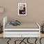 Lit plateforme simple avec tiroirs et lit gigogne-114402417