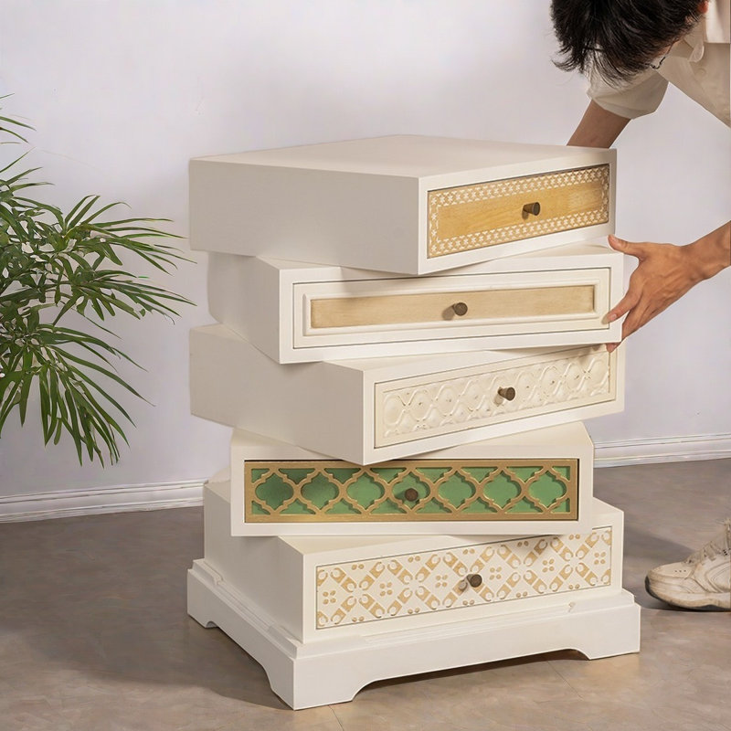Commode d'appoint Vintage, Blanc