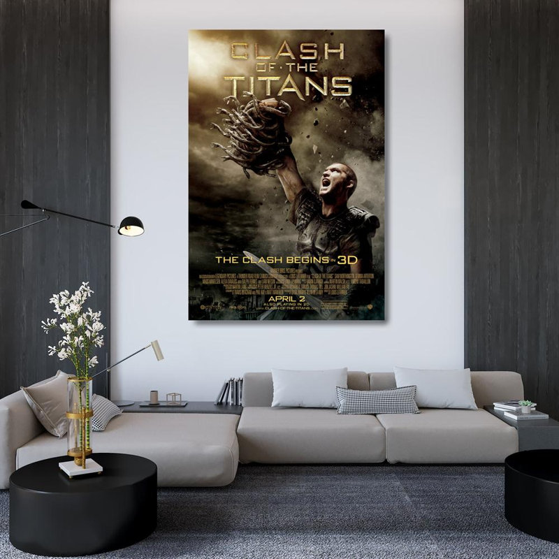 Clash of the Titans, 48" H x 32" W