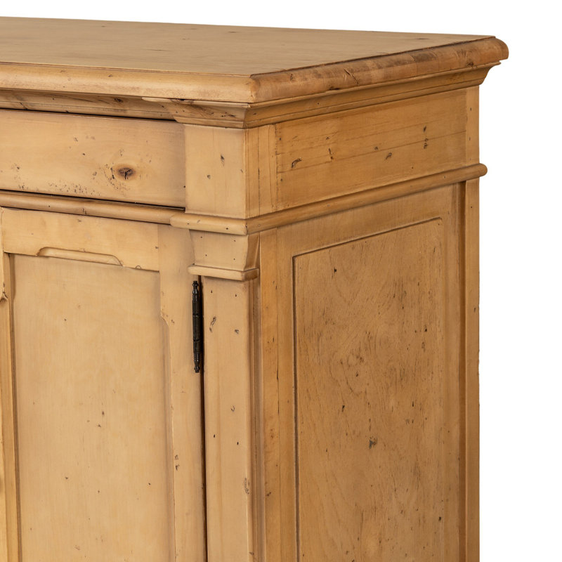 Marjorie 96.25'' W Solid Wood Sideboard, Bleached Birch