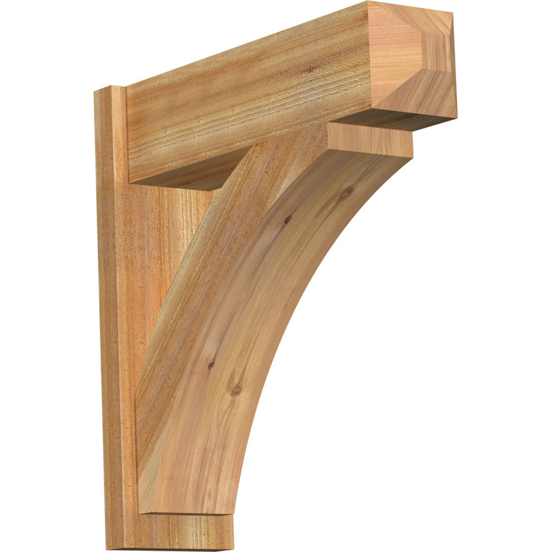 Persienne en bois rustique Thorton Craftsman,  P 28 po x H 28 po , Cèdre rouge de l'Ouest de 8 po (sciage brut)
