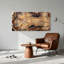 «Layered Agate Slice in Earth Tones and Rust Colors», art mural sur toile-133537699