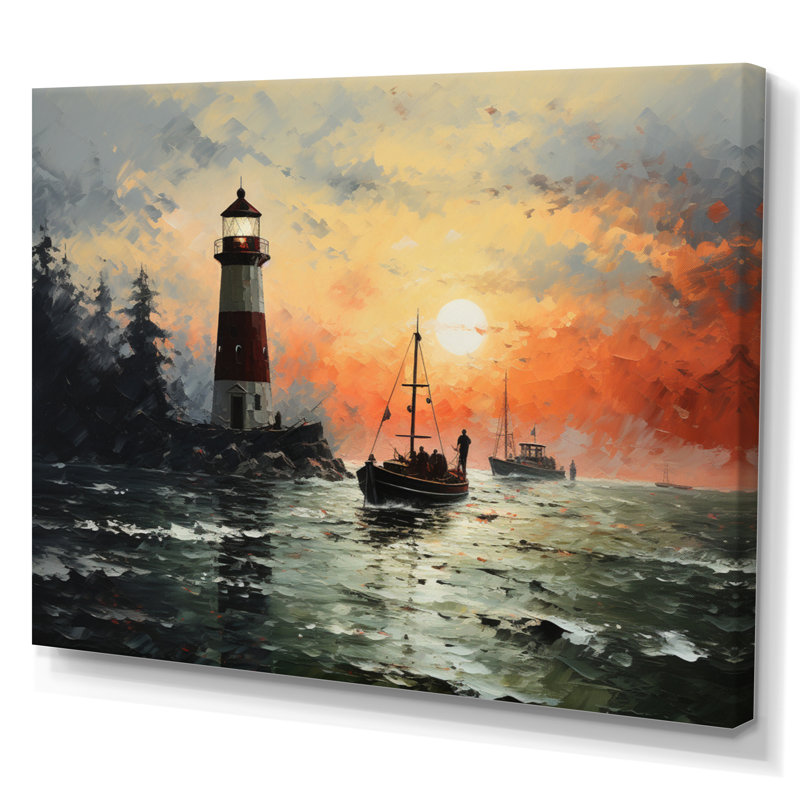 Port Pointillism - impression, Toile tendue, 34" H x 44" W