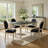 Nova Dining Table, Rectangular, European Black Ash W Antique White 59 Inch