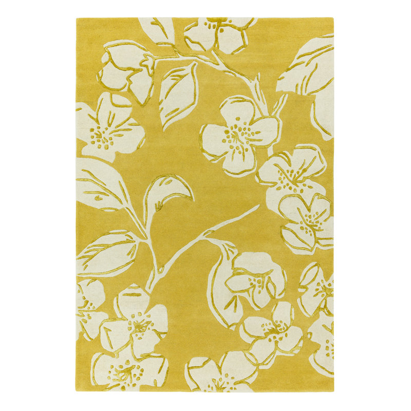 Alouette Floral Wool Hand Tufted Area Rug, Rectangle 120 x 170cm