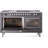 ILVE Professional Plus II Series 60 in. Dual Fuel Range with 7 Sealed Burners, Griddle, Frenchtop (Natural Gas, Glass Door)-98168249-98168250