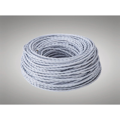 Cavo White Braided Twisted 3 Core Cable