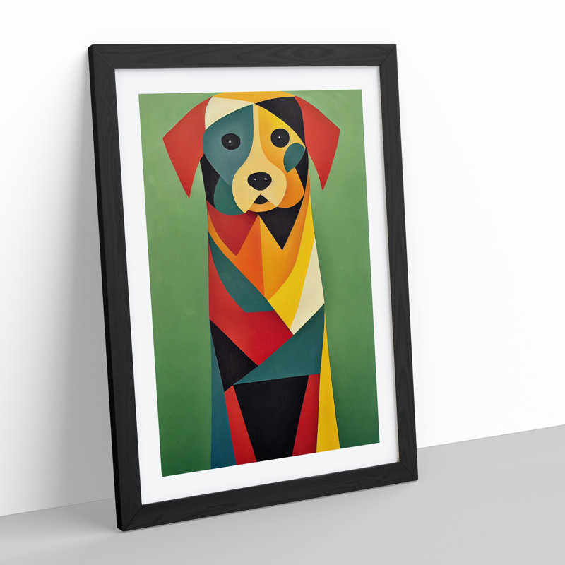 Dog - Framed Print, Black, 64cm H x 46cm W x 2cm D