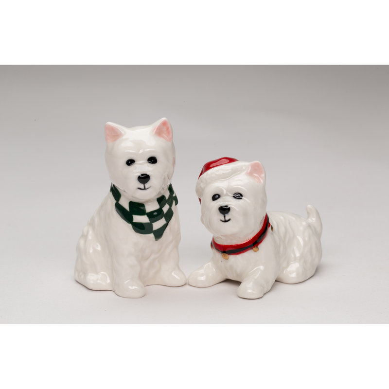 Cosmos Gifts West Terriers Christmas Salt & Pepper Shaker Set