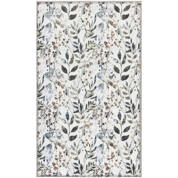 Antavia Washable Floral Indoor Rug