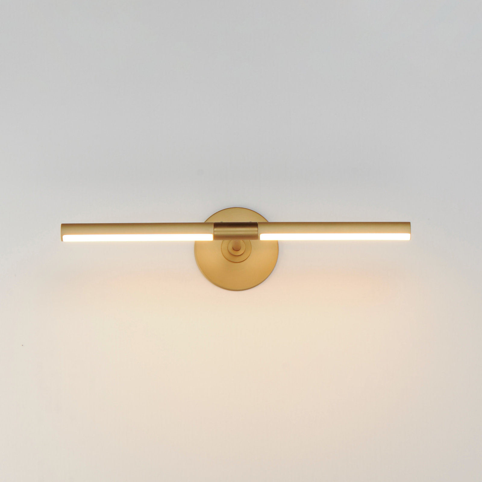 Demontrey Single Light Aluminum Dimmable LED Armed Sconce, Gold/White, 4.5" H x 19" W x 8.75" D