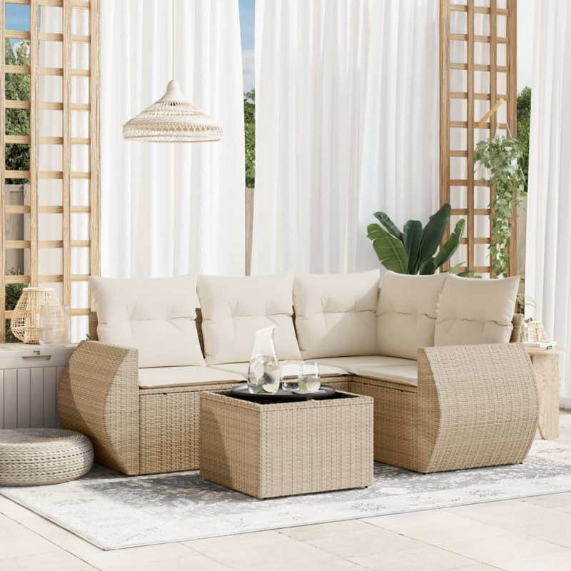 Ensemble de canapé de jardin Vidaxl, Beige, Beige