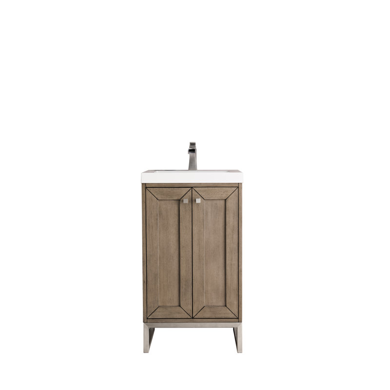 Chianti 20'' W Single Vanity, Brushed Nickel, Walnut Whisper