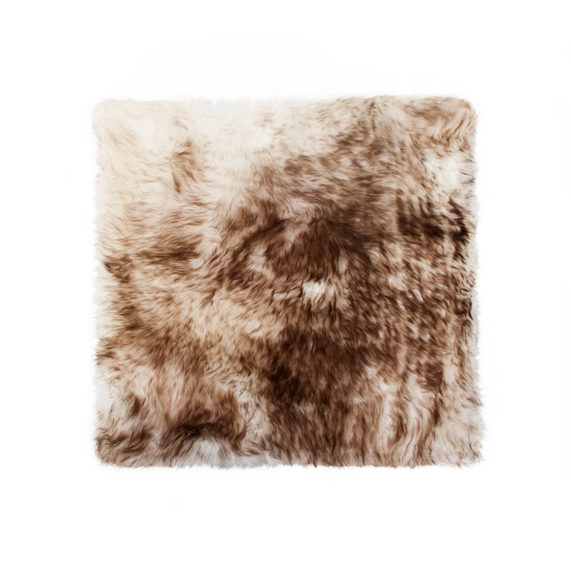 New Zealand Sheepskin Wool Chair Pad , Gradient Chocolate, 17" x 17", 1