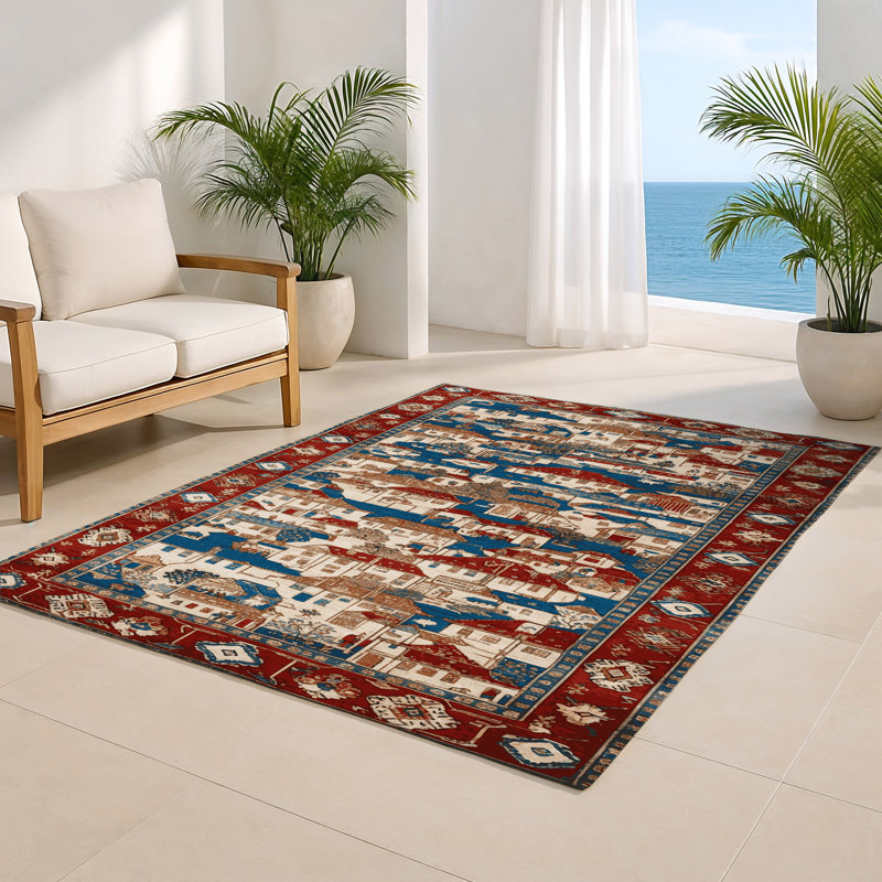 Tapis turc intérieur et extérieur noir, Rectangle 4pi x 6 pi