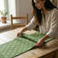 Chemin de table en coton tissé à la main Artisan - Ginkgo - 18 po x 96 po-370044481