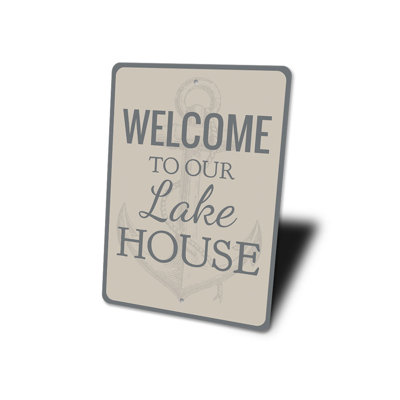 Plaque d'ancrage en aluminium Lake House