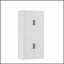Armoire de rangement de cuisine en acier blanc avec étagères réglables, robuste, idéale pour la cuisine, la salle de bain et le salon.