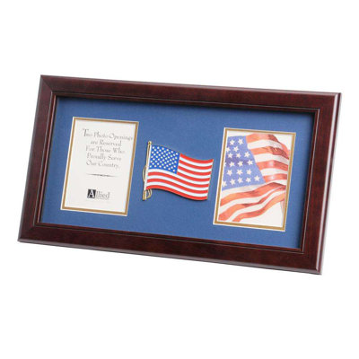 Cadre photo double médaillon american flag Candice