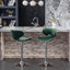 Tabouret de bar pivotant rembourré en velours Masaccio, ensemble de 2