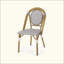 Ensemble de 2 chaises bistro d'inspiration parisienne avec structure en aluminium résistant à la rouille et osier durable-927320639
